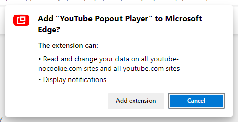 Popout Player Edge Required Permissions